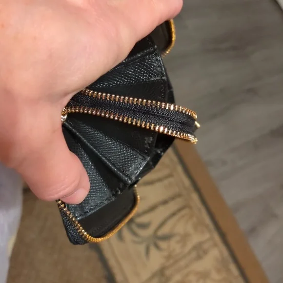 Coach Brown Small Double Zip Wallet/Card Holder - Picture 7 of 16